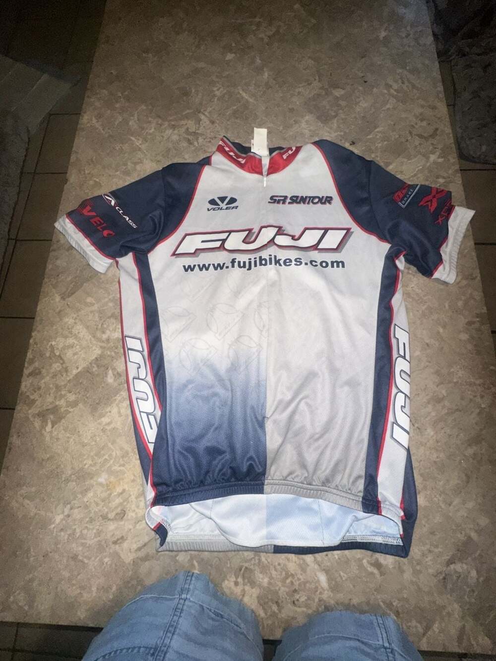 Voler Fuji Bicycles Team Cycling Jersey Full Zip Short Sleeve Large